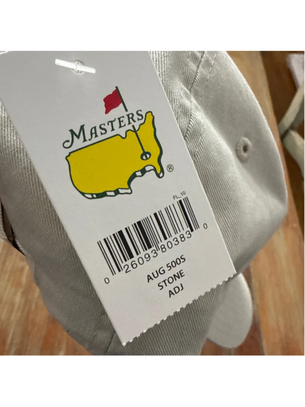 Masters Tournament NWT Golf Hat Cap Stone Beige Augusta National Adjustable OS